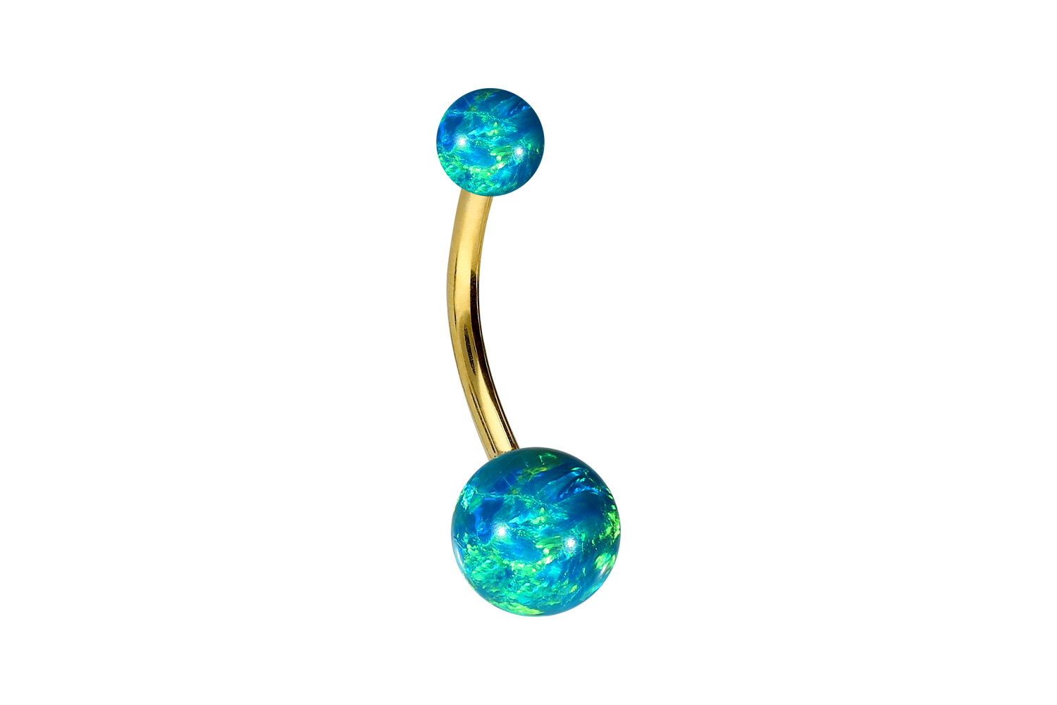 Chirurgenstahl Bananabell Piercing SYNTHETISCHE OPALE